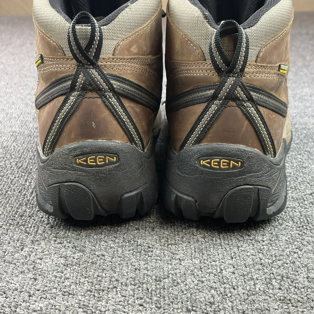 KEEN Targhee II Mid Waterproof Hiking Boots Brown Leather Mens 13 1008418